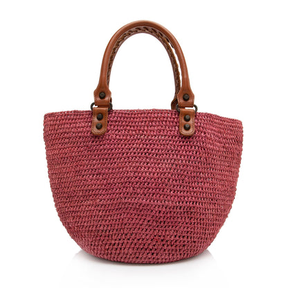 Luxury Balenciaga Trending 2025 Raffia Motocross Classic Panier Small Tote (SHF-23349)