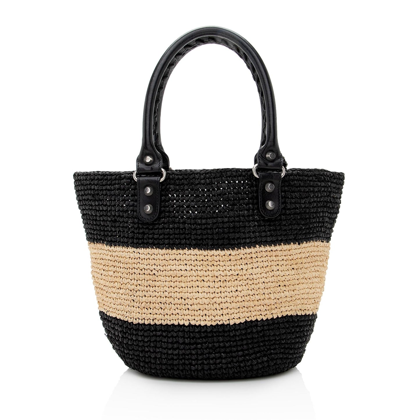 Luxury Balenciaga Trending 2025 Raffia Striped Panier XS Tote (SHF-22896)
