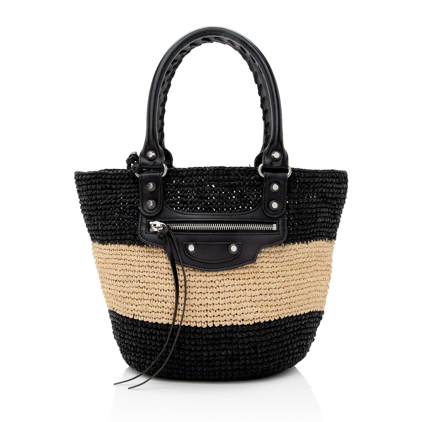Luxury Balenciaga Trending 2025 Raffia Striped Panier XS Tote (SHF-22896)