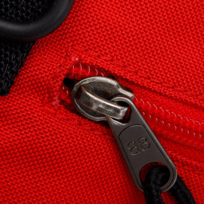 Balenciaga Red Canvas BB Logo Water Bottle Holder Crossbody