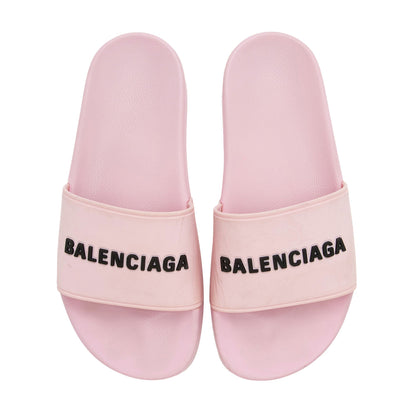 Luxury Balenciaga Trending 2025 Rubber Logo Slides - Size 7 / 37 (SHF-QYLkMZ)