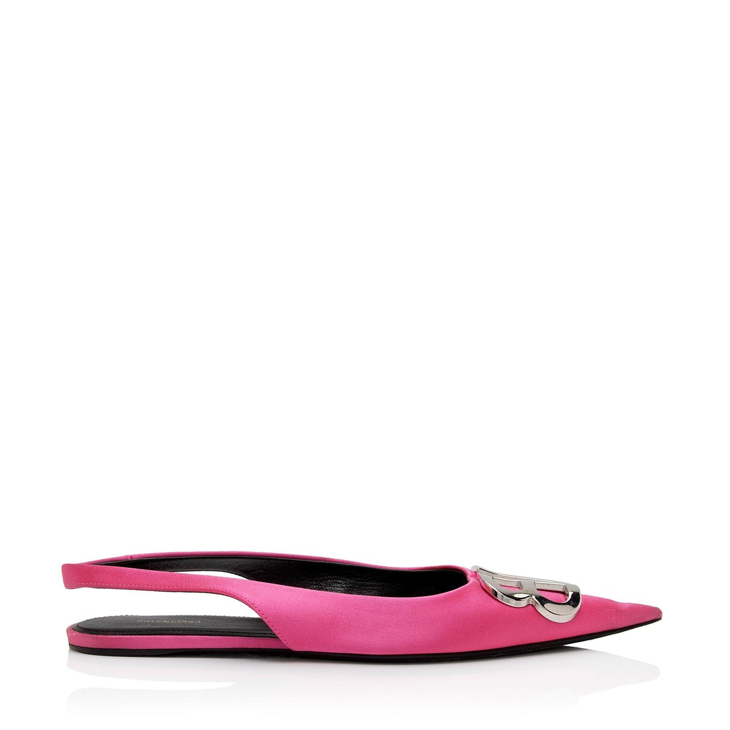 Luxury Balenciaga Trending 2025 Satin BB Knife Slingback Flats - Size 6 / 36 (SHF-pCDQ06)