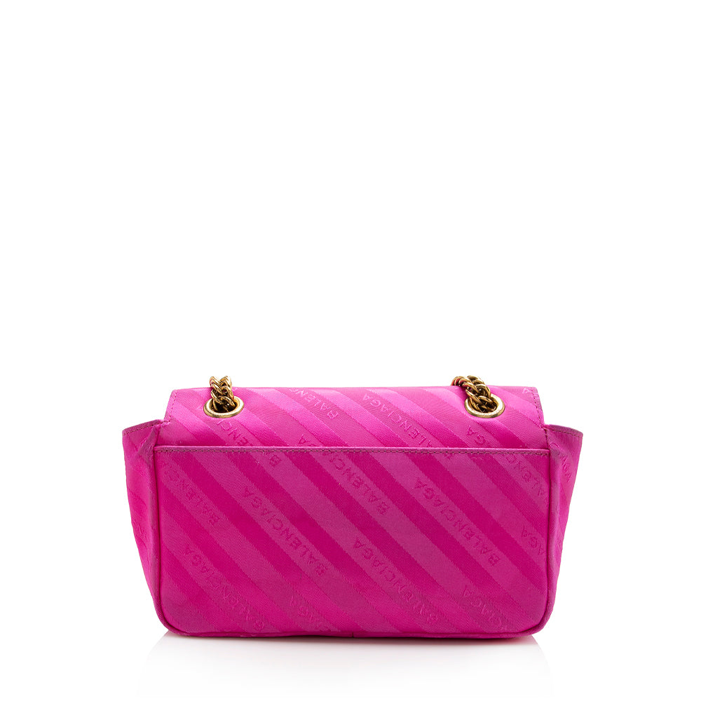 Luxury Balenciaga Trending 2025 Satin Jacquard BB S Round Shoulder Bag - FINAL SALE (SHF-17069)