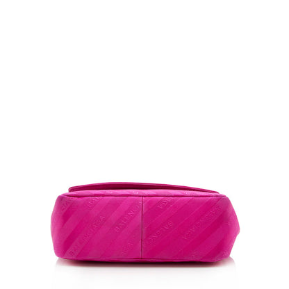 Luxury Balenciaga Trending 2025 Satin Jacquard BB S Round Shoulder Bag - FINAL SALE (SHF-17069)