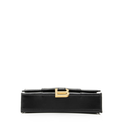 Luxury Balenciaga Trending 2025 Shiny Calfskin Hourglass Wallet on Chain Bag (SHF-23824)