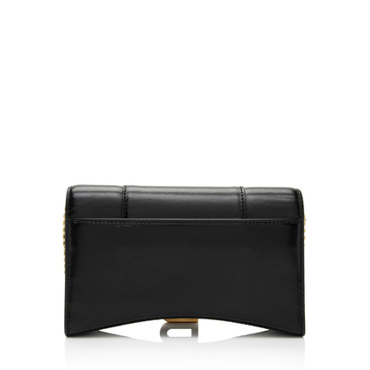 Luxury Balenciaga Trending 2025 Shiny Calfskin Hourglass Wallet on Chain Bag (SHF-RgTbFx)