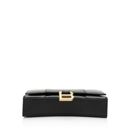Luxury Balenciaga Trending 2025 Shiny Calfskin Hourglass Wallet on Chain Bag (SHF-RgTbFx)
