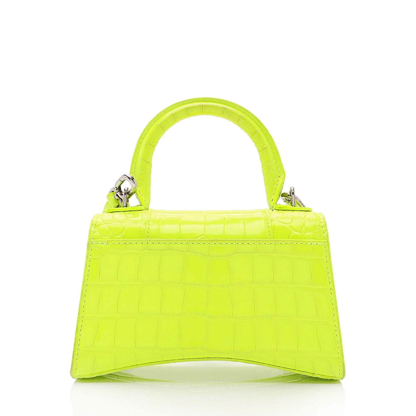 Luxury Balenciaga Trending 2025 Shiny Croc Embossed Calfskin Hourglass XS Top Handle (SHF-vSVXrb)