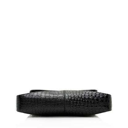 Luxury Balenciaga Trending 2025 Shiny Croc Embossed Calfskin XX Small Flap Bag (SHF-HmNLTl)