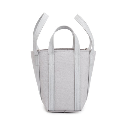 Balenciaga Silver Sparkling Fabric Everyday XS North-South Tote