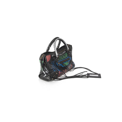 Balenciaga Small Graffiti Motocross Classic City Bag