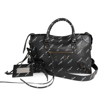 Balenciaga Small Motocross Classic Logo City Bag