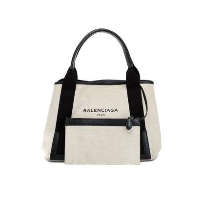 Balenciaga Small Navy Cabas Tote
