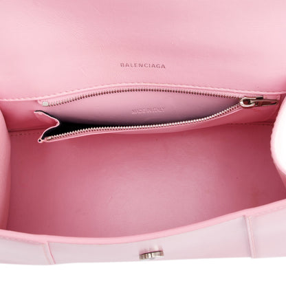 Balenciaga Small Pink Hourglass Top Handle Bag