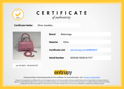 Balenciaga Small Pink Hourglass Top Handle Bag