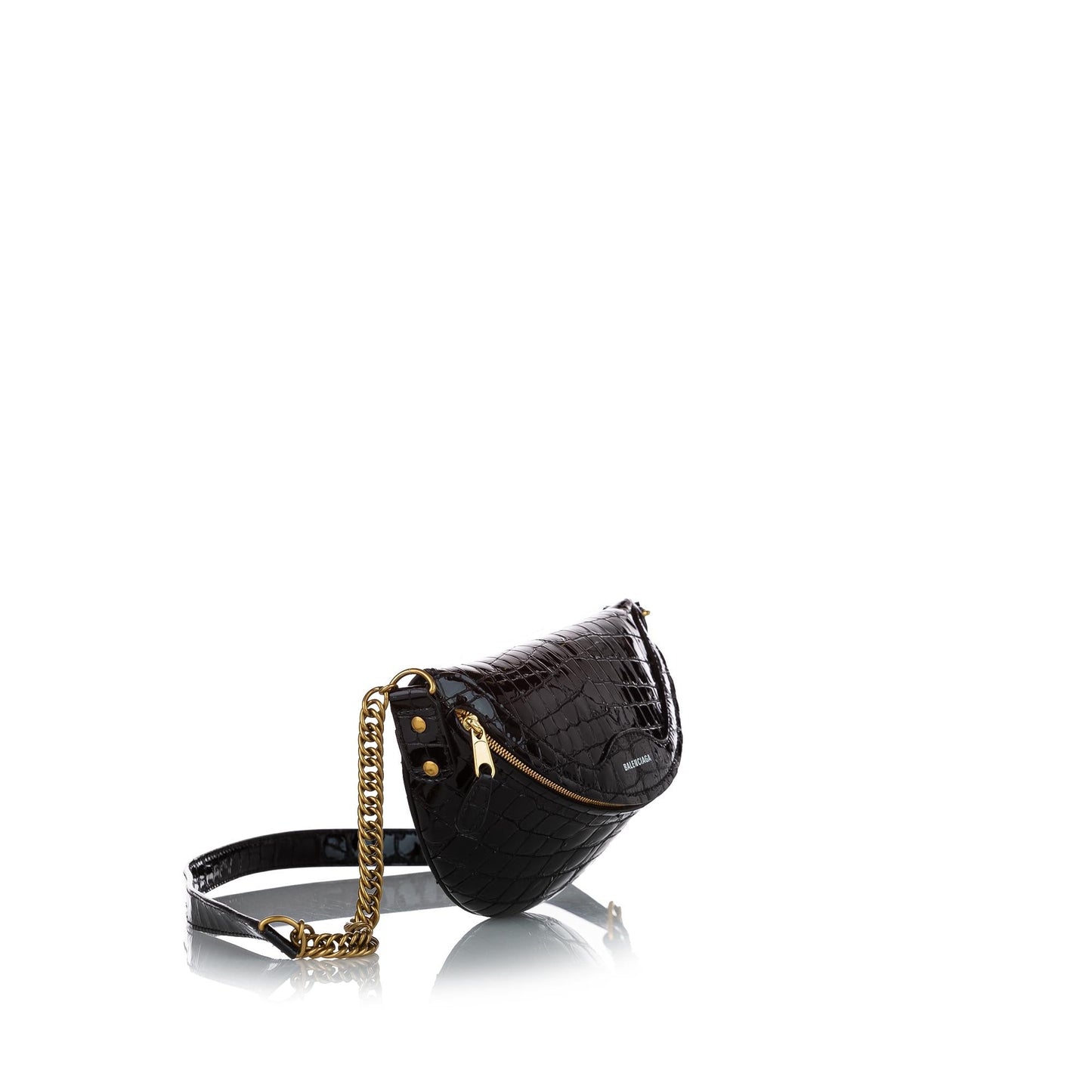 Luxury Balenciaga Trending 2025 Souvenir Embossed Patent Leather Belt Bag (SHG-27024)