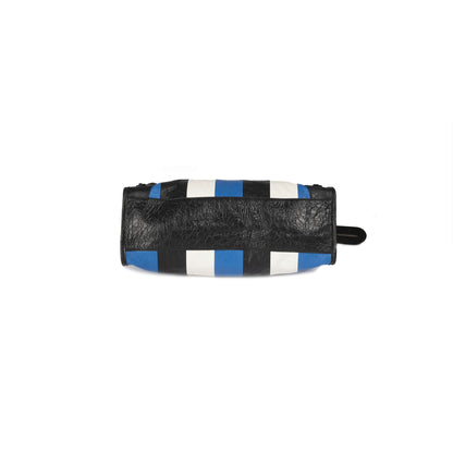 Balenciaga Striped Motocross Classic City Bag