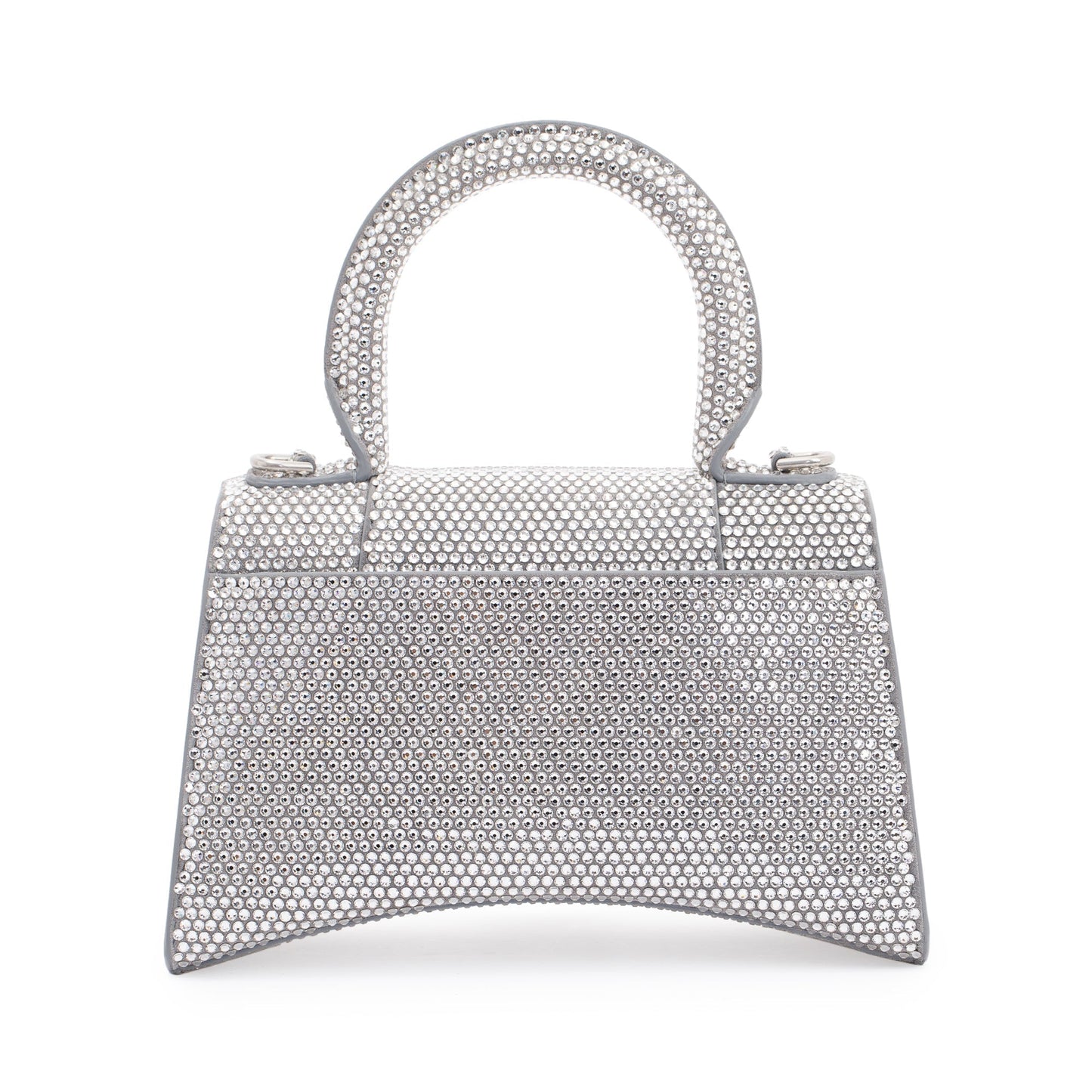 Balenciaga Suede Rhinestone Hourglass XS Top Handle Bag