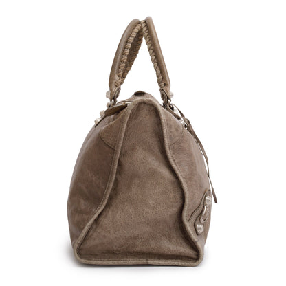 Balenciaga Taupe Agneau Leather Giant 12 City Bag