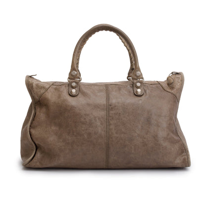 Balenciaga Taupe Agneau Leather Giant 12 City Bag