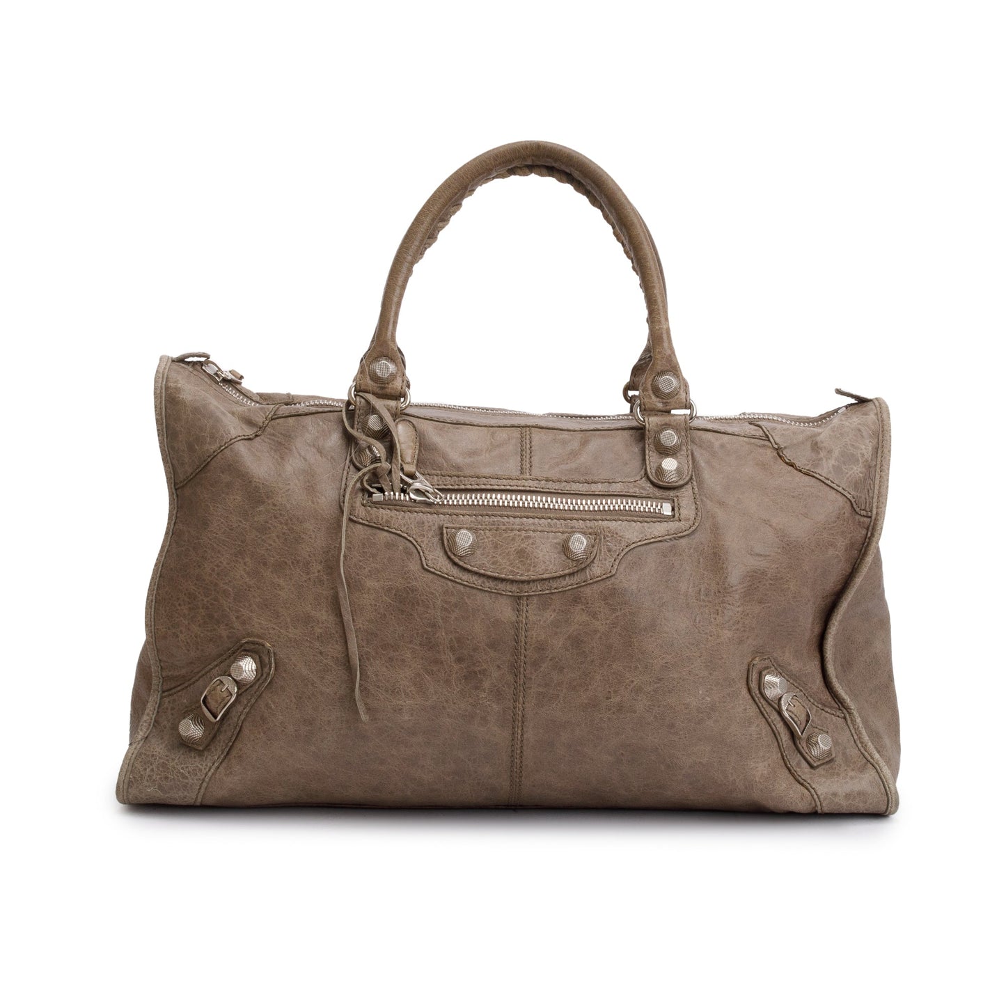 Balenciaga Taupe Agneau Leather Giant 12 City Bag