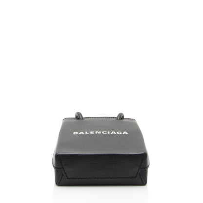 Luxury Balenciaga Trending 2025 Textured Calfskin Phone Holder Crossbody (SHF-vPnMbh)