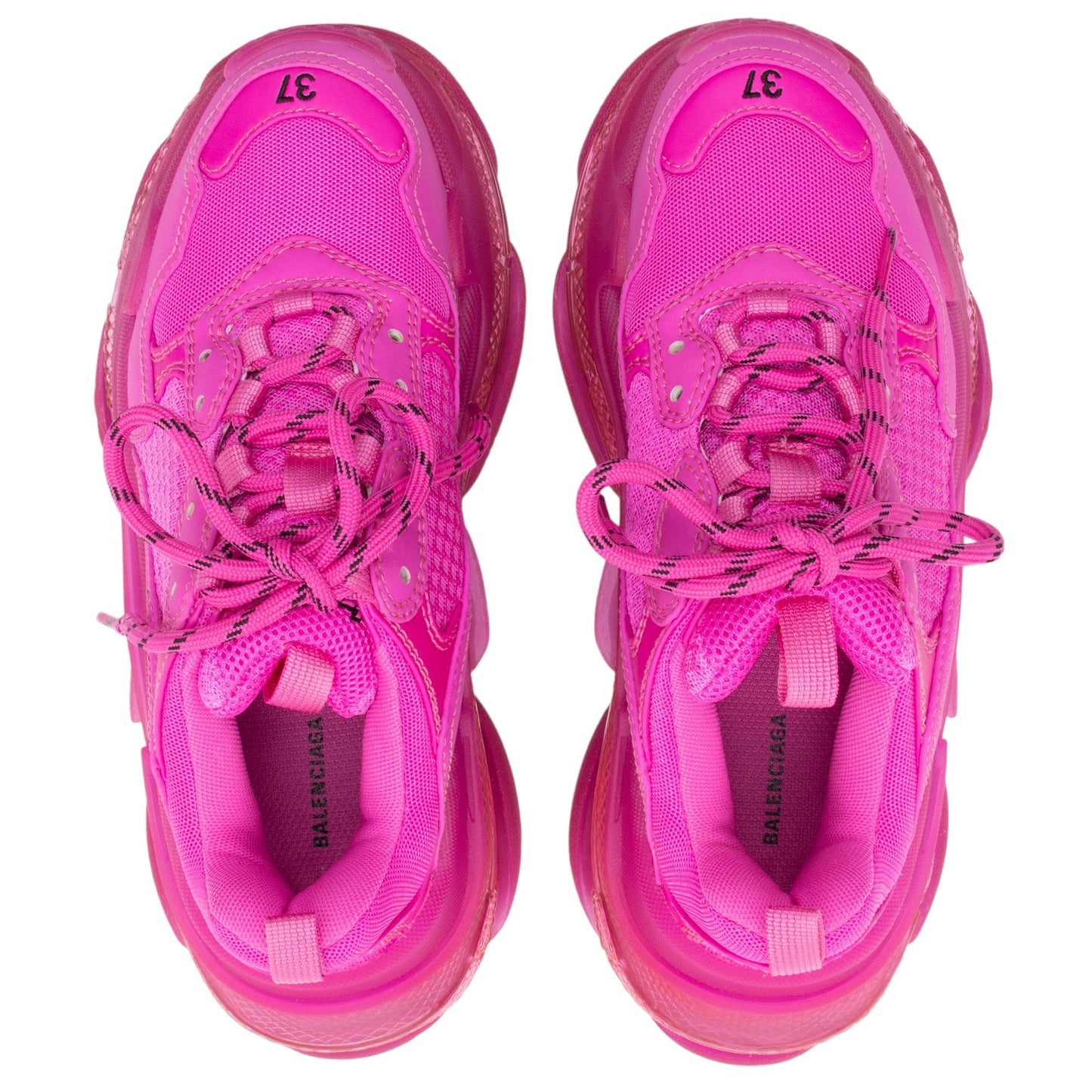 Luxury Balenciaga Trending 2025 Triple S Clear Sole Sneakers - Size 7 / 37 (SHF-F7gK8V)