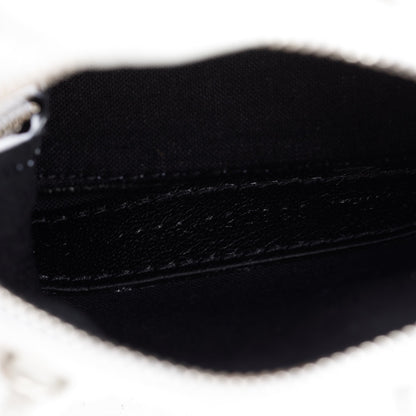 Balenciaga White Crocodile Embossed Ville Mini Top Handle Bag