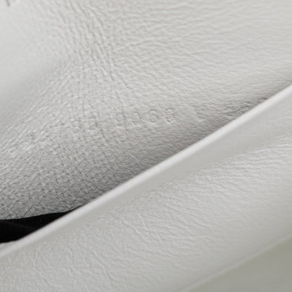 Balenciaga White Leather Everyday Continental Wallet on Chain
