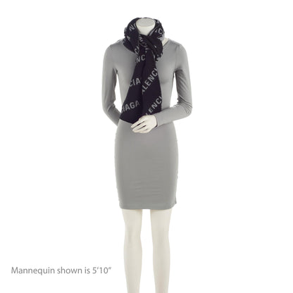 Luxury Balenciaga Trending 2025 Wool Allover Logo Scarf (SHF-23945)