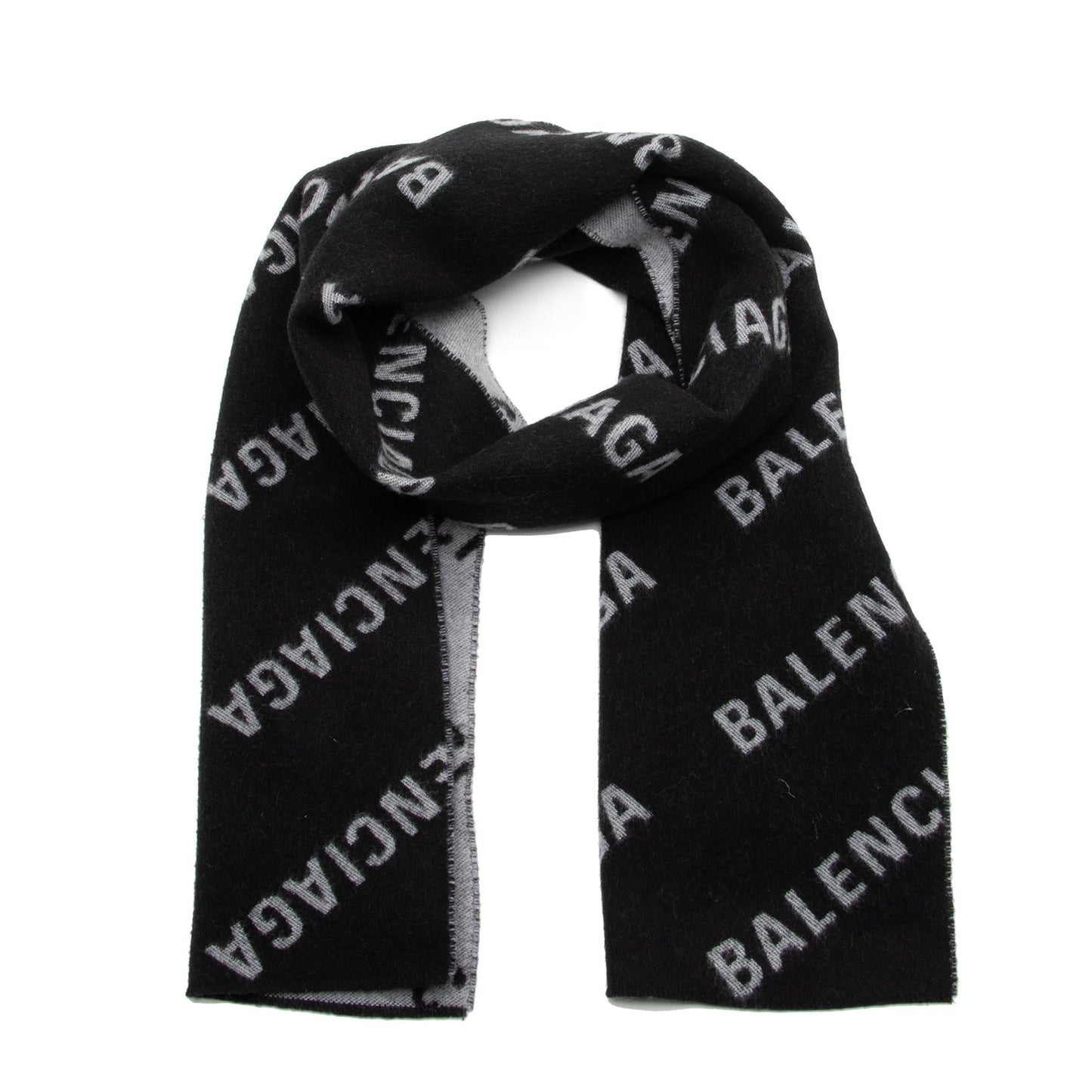 Luxury Balenciaga Trending 2025 Wool Allover Logo Scarf (SHF-23945)