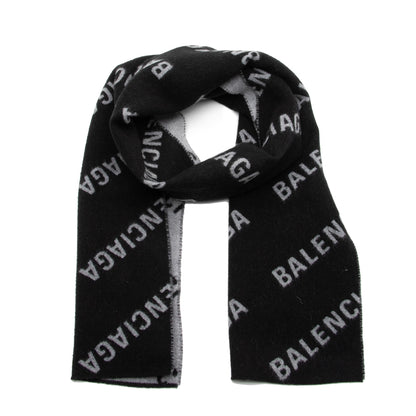 Luxury Balenciaga Trending 2025 Wool Allover Logo Scarf (SHF-23945)