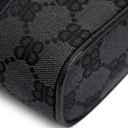 Balenciaga X Gucci The Hacker Project Black BB Supreme Canvas Web Mini Crossbody Bag
