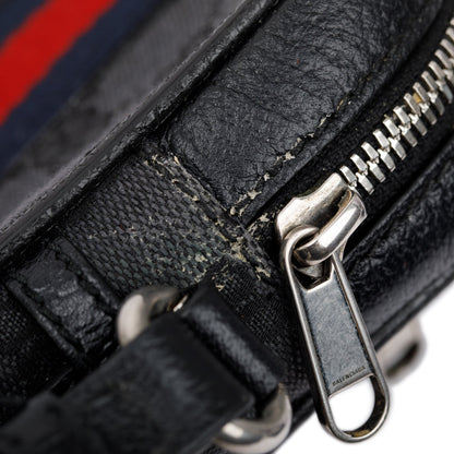 Balenciaga X Gucci The Hacker Project Black BB Supreme Canvas Web Mini Crossbody Bag