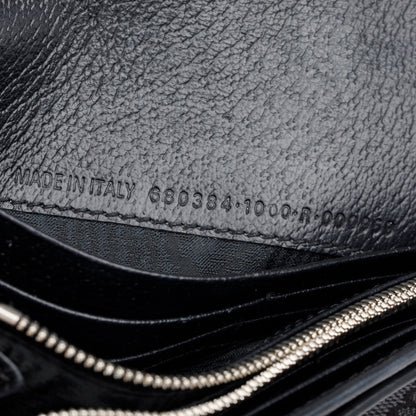 Balenciaga X Gucci The Hacker Project Black GG Canvas Web Continental Wallet