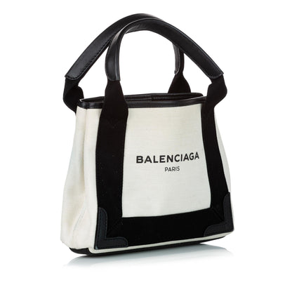 Luxury Balenciaga Trending 2025 XS Navy Cabas Canvas Satchel (SHG-30718)