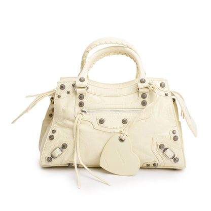 Balenciaga Yellow Arena Leather Small Neo Le Cagole Classic City Bag