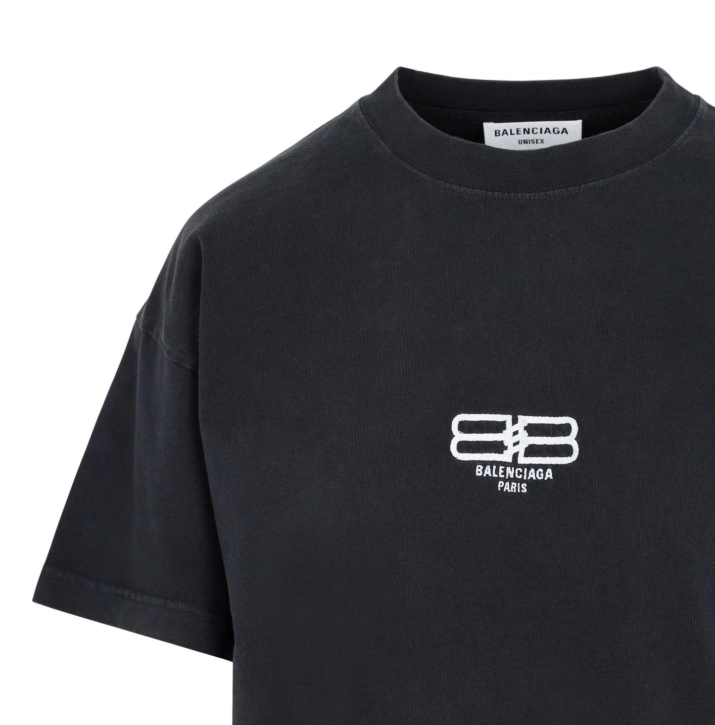 BALENCIAGA BB LOGO PRINTED CREWNECK T-SHIRT