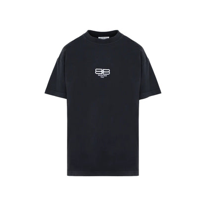 BALENCIAGA BB LOGO PRINTED CREWNECK T-SHIRT