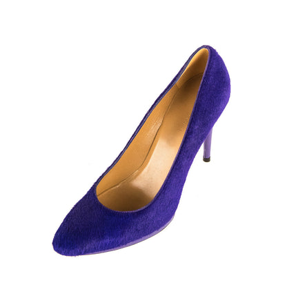 Luxury Balenciaga Trending 2025 Violet Pony Hair Pumps Size US 10 | EU 40