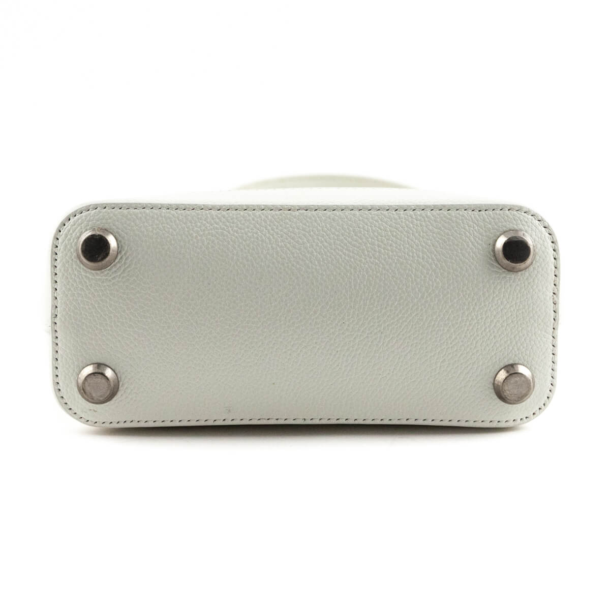 Luxury Balenciaga Trending 2025 White Grained Calfskin XXS Ville Top Handle Bag