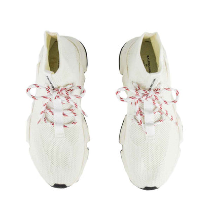Luxury Balenciaga Trending 2025 White Lace Up Speed Trainer Sock Sneakers Size US 9 | EU 39