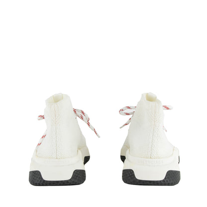 Luxury Balenciaga Trending 2025 White Lace Up Speed Trainer Sock Sneakers Size US 9 | EU 39
