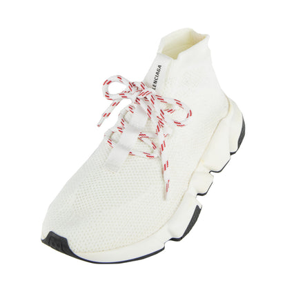 Luxury Balenciaga Trending 2025 White Lace Up Speed Trainer Sock Sneakers Size US 9 | EU 39