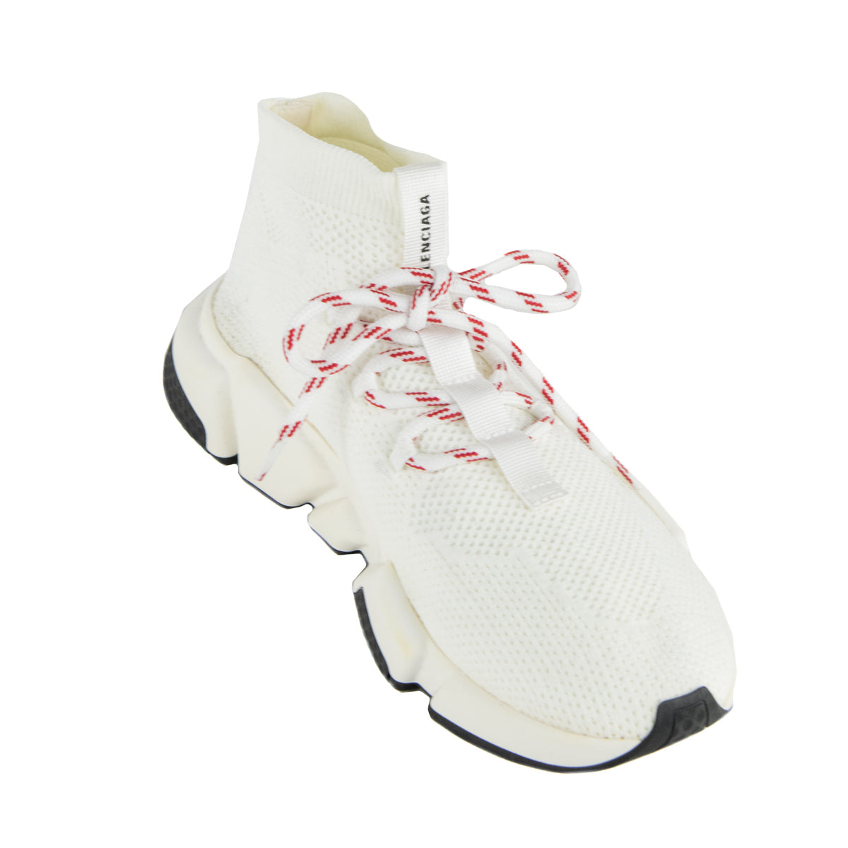 Luxury Balenciaga Trending 2025 White Lace Up Speed Trainer Sock Sneakers Size US 9 | EU 39
