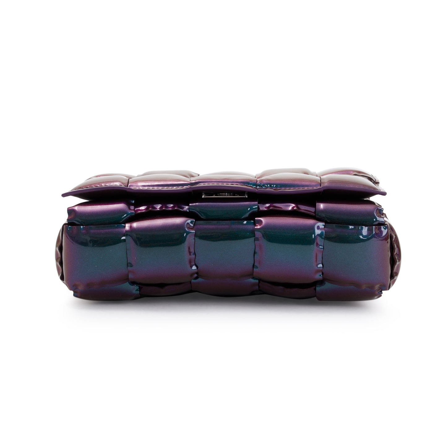 Bottega Veneta 2023 Holographic Glossy Nail Polish Nappa Intrecciato Padded Cassette Bag