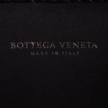 Bottega Veneta Ayers-Trimmed Satin Intrecciato Knot Clutch
