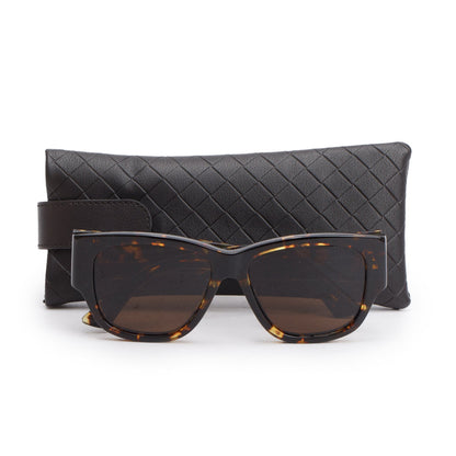 Bottega Veneta BV1026S Brown Camouflage Acetate Square Sunglasses