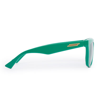 Bottega Veneta BV1060S Green Acetate Sharp Square Sunglasses