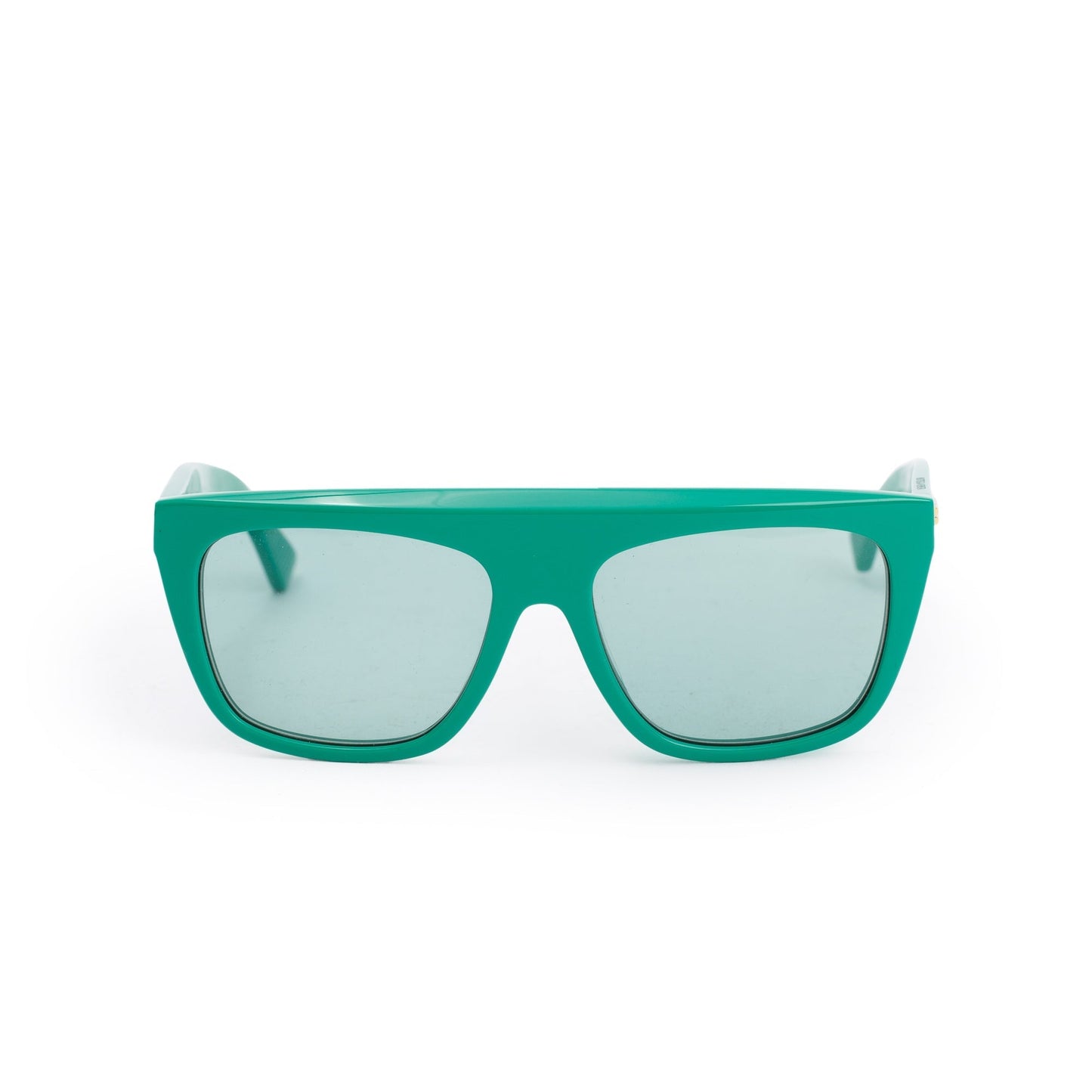 Bottega Veneta BV1060S Green Acetate Sharp Square Sunglasses